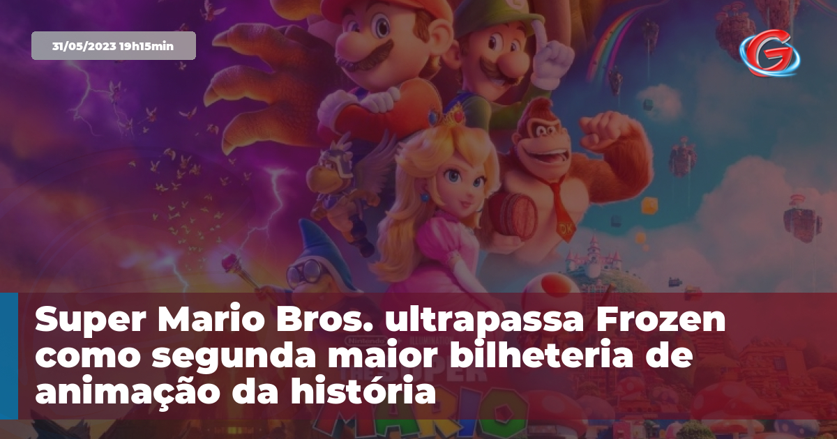 Super Mario Bros tem a 2ª maior bilheteria de filme de animação de