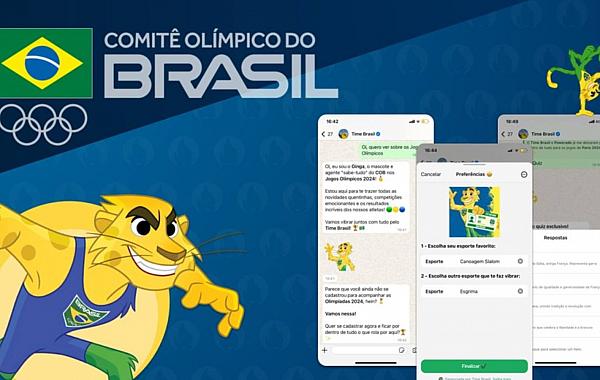 Meta e COB lançam chatbot no WhatsApp para acompanhar Time Brasil nas Olimpíadas 2024